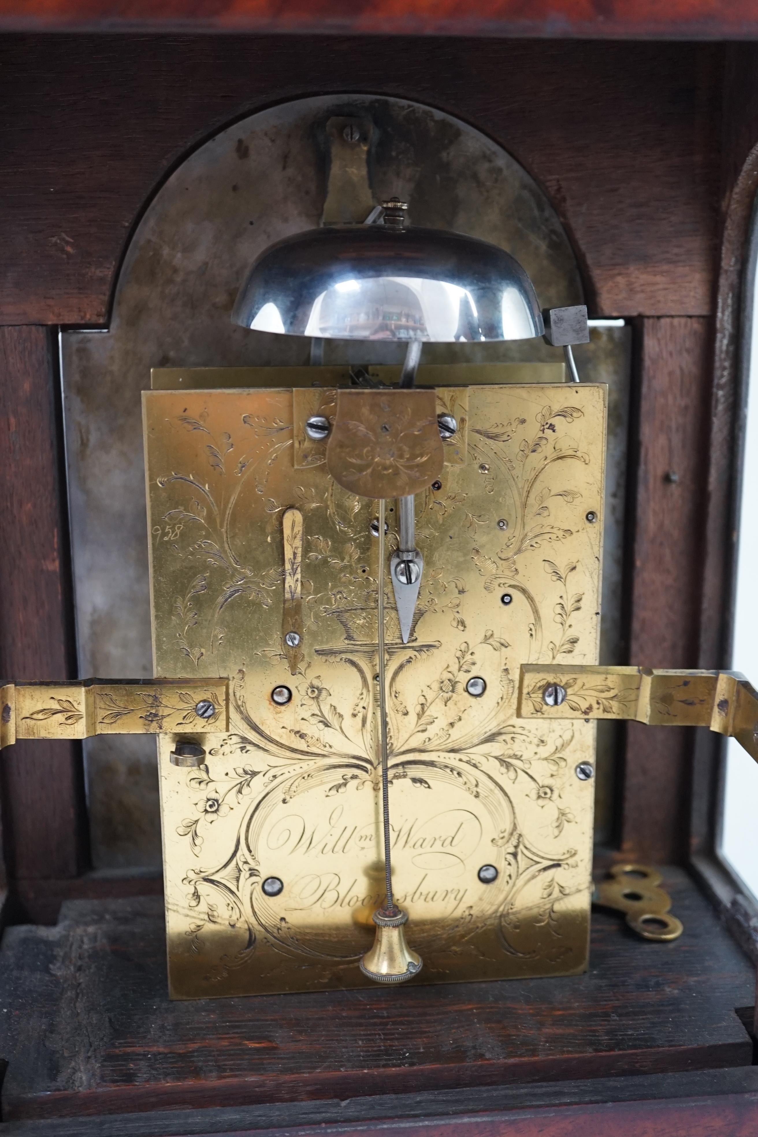 William Ward of London. A George III mahogany bracket clock